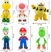 Picture of Game Figure Super Mario 6 Figures Collection. 