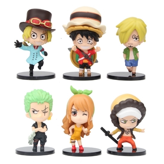 Picture of 6Pcs One piece Anime Figure Set. 