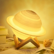 Picture of 3D Printing Saturn Lamp Home Decoration Bedroom LED Night Light With Remote Controller For Children's Gift Night Lamp