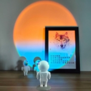 Picture of Mini Robot Sunset Red Lamp RGB Color 5W Touch Control 360 Degree Night Light Astronaut Sunset Projection LED Table Lamp