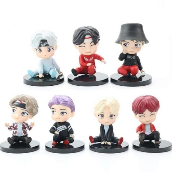 Picture of 7Pcs BTS Collection Action Toy Figure Set V3.