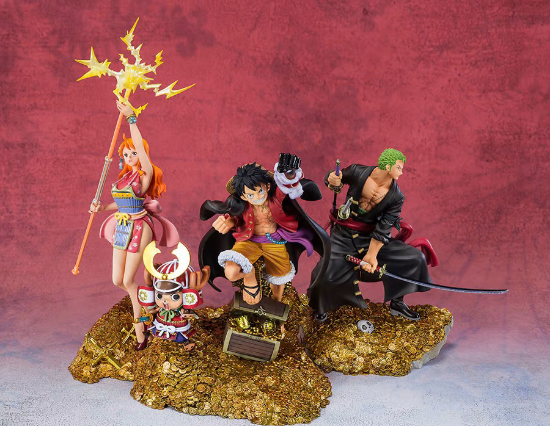 Picture of 4Pcs One piece Anime Figure Set. 