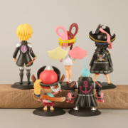 Picture of 5Pcs One-Piece Luffy  Red Move Anime Figure Set