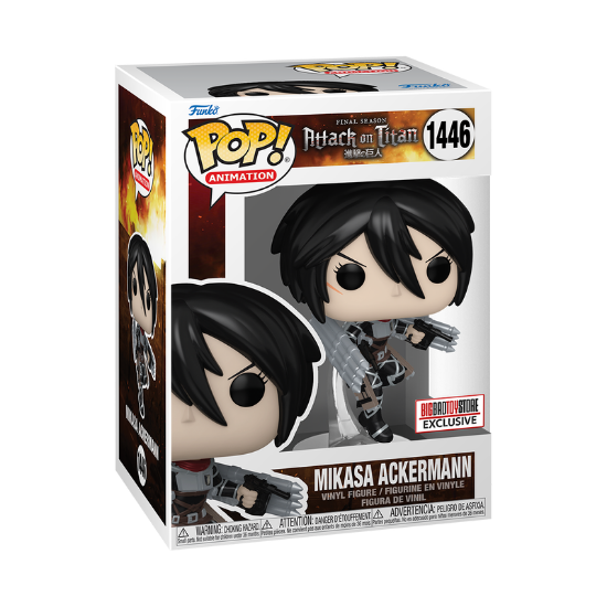 FUNKO POP Attack On Titan 1446 MIKASA WITH THUNDER SPEARS