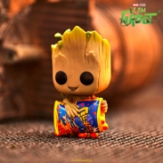 Picture of FUNKO POP MARVEL 1196 GROOT WITH CHEESE PUFFS (FLOCKED)